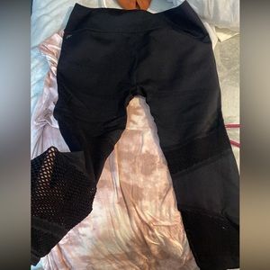 Fabletics Mesh Black Leggings